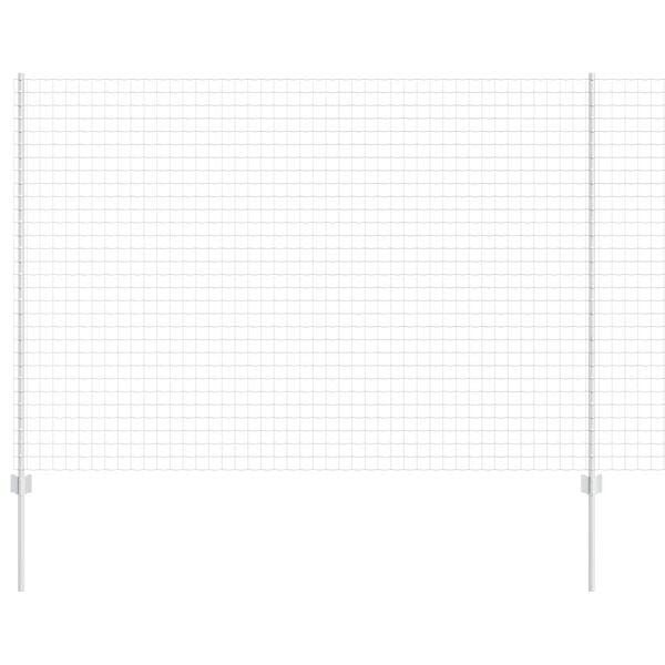 vidaXL Gjerde med stolpe sølv 1,6 x 10 m Stål