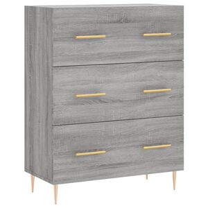 vidaXL Skjenk gr&aring; sonoma 69,5x34x90 cm konstruert tre