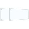vidaXL Kj&oslash;kkenbenkplate 2 stk. Gjennomsiktig 100 x 50 cm herdet glass
