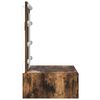 vidaXL Sminkebord med speillys Brun 60 x 40 x 70 cm Konstruert tre