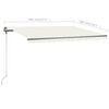 vidaXL Frittstående manuell uttrekkbar markise 400x300 cm kremhvit