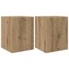 vidaXL TV Veggskap Veggmontert 2 pcs Kunstnerisk Eik 30 x 31 x 40 cm