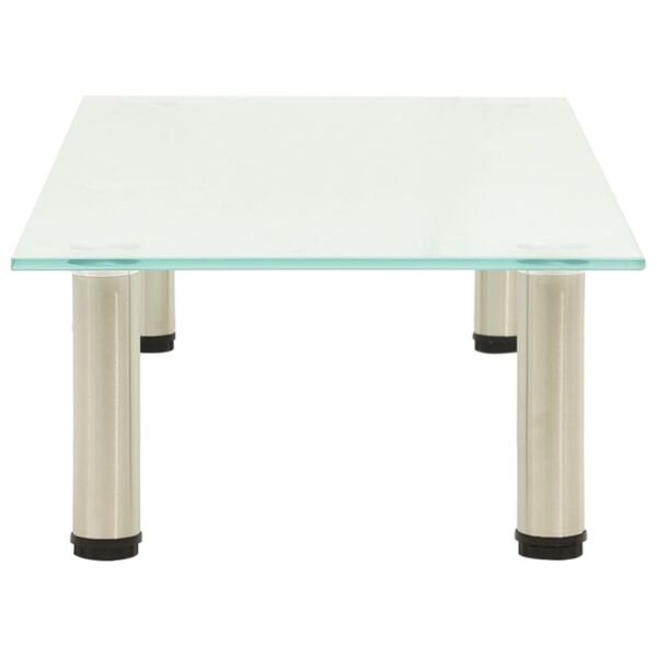 vidaXL TV-benk frostet 80x35x17 cm herdet glass