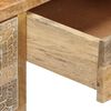 vidaXL Skrivebord heltre mango og ekte lær 117x50x76 cm