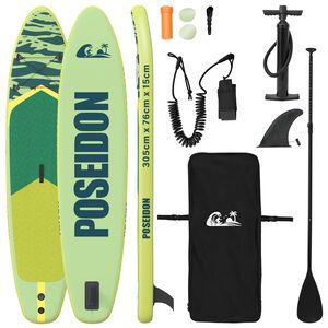 vidaXL Oppbl&aring;sbar Stand Up Paddle Board POSEIDON 305 x 76 x 15 cm for