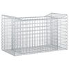 vidaXL Gabion hevet seng 50 x 100 x 60 cm Galvanisert st&aring;l S&oslash;lv