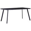 vidaXL Spisebord svart 180x90x75 cm herdet glass