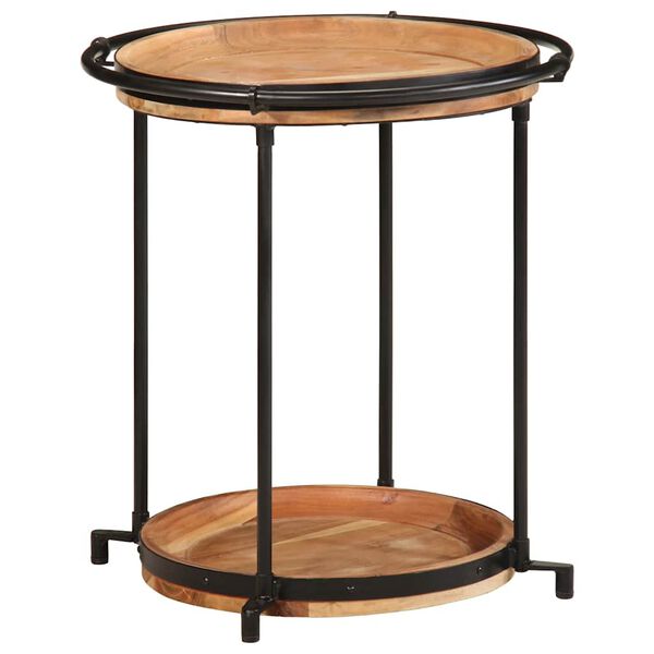 vidaXL Sidebord &Oslash;55x60 cm heltre akasie