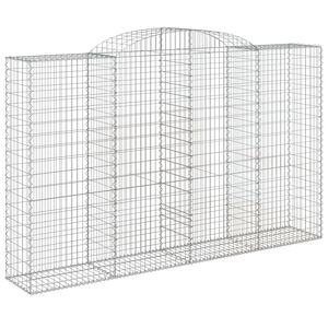vidaXL Gabionkurv buet 300x50x180/200 cm galvanisert jern