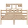 vidaXL Seng med bokhylle uten madrass 135x190 cm heltre furu