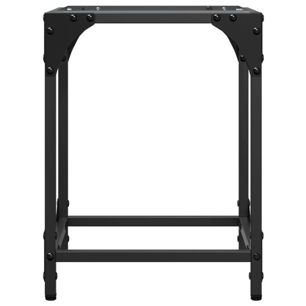 vidaXL Sofabord med gjennomsiktig glassplate 2 stk 30x30x40 cm st&aring;l