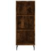 vidaXL Highboard r&oslash;kt eik 34,5x34x180 cm konstruert tre
