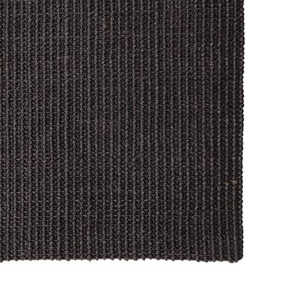 vidaXL Teppe naturlig sisal 80x250 cm svart