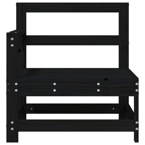 vidaXL Utendørs hjørnesofaer 2 stk svart heltre furu