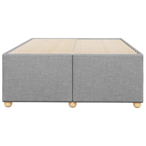 vidaXL Sengeramme lysegrå 120x190 cm stoff