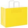 vidaXL Papirposer 250 stk med h&aring;ndtak gul 32x17x25 cm