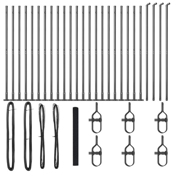 vidaXL Gjerdep&aring;le Gr&aring; 50 x 1,5 m (16 x 16 mm mesh) St&aring;l og PVC