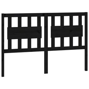 vidaXL Sengegavl svart 125,5x4x100 cm heltre furu