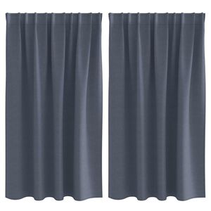 vidaXL M&oslash;rkleggende Gardiner med Ringer 2 pcs Antrasitt 140 x 140 cm