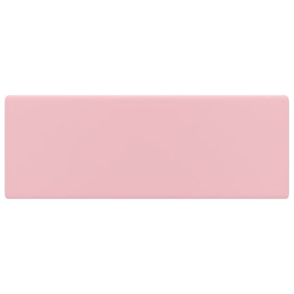 vidaXL Luksuriøs servant overløp firkantet matt rosa 41x41 cm keramisk