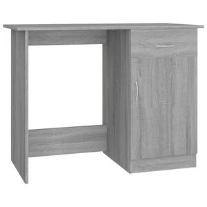 vidaXL Skrivebord gr&aring; sonoma 100x50x76 cm konstruert tre