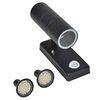 LED-vegglampe sylinderform rustfritt st&aring;l svart med sensor