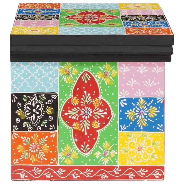 vidaXL Nattbordskap med skuff 2 pcs Flerfarget 40 x 30 x 28 cm