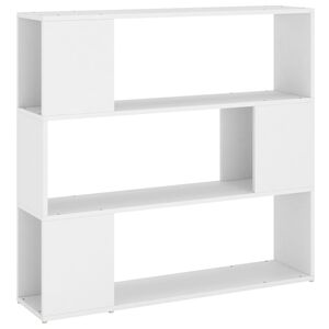 vidaXL Bokhylle/romdeler hvit 100x24x94 cm sponplate