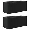vidaXL Plantekasser med 2 potter 2 stk svart 72x30x32 cm polyrotting