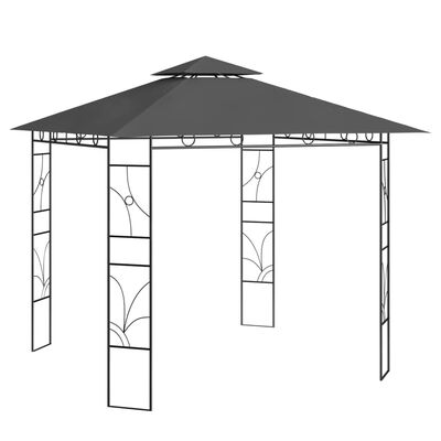 vidaXL Paviljong 3x3x2,7 m antrasitt 160 g/m²
