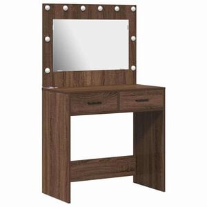 vidaXL Sminkebord Brun Eik 78,5 x 41 x 135 cm Konstruert tre