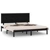 vidaXL Sengeramme svart heltre 180x200 cm Super King