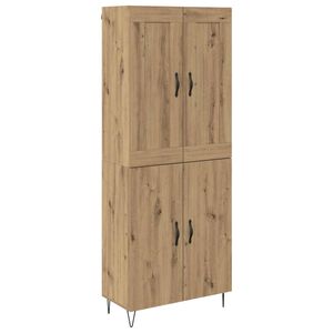 vidaXL H&oslash;yskap Artisan Eik 69,5 x 34 x 180 cm Konstruert tre