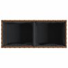 vidaXL Plantekasse med 2 potter brun 72x30x32 cm polyrotting
