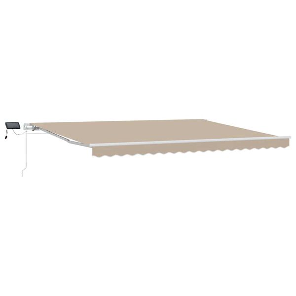 vidaXL Innvendbar Markise Beige 450 &times; 300 cm Stoff og st&aring;l
