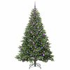 vidaXL Kunstig juletre med 300 LED med stativ gr&oslash;nn 180 cm PE og PVC