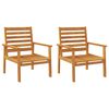 vidaXL Utend&oslash;rs sofastol 2 stk 66,5x65x81 cm heltre akasie