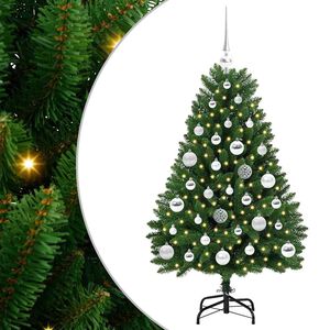 vidaXL Kunstig juletre med 150 LED gr&oslash;nn 120 cm PVC og metall