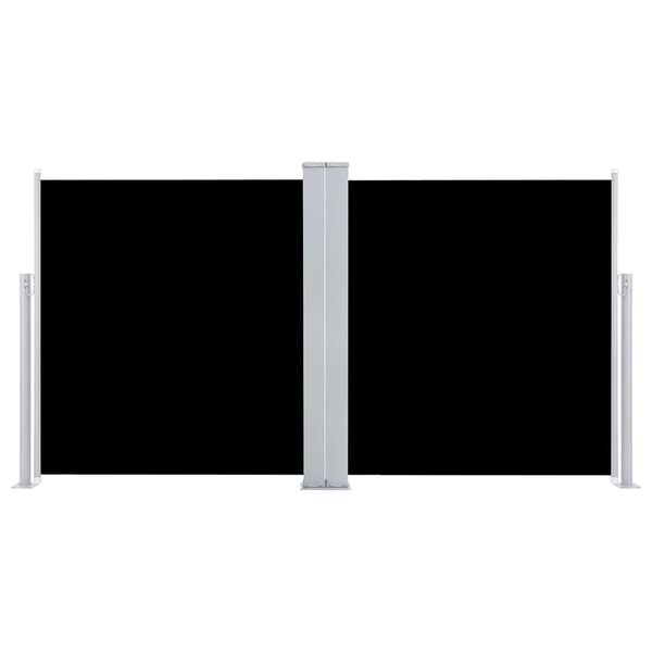 vidaXL Uttrekkbar sidemarkise 120x600 cm svart