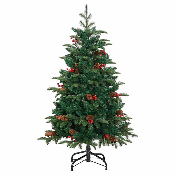 vidaXL Kunstig juletre med 150 LED gr&oslash;nn 150 cm PVC og Metall og Plast