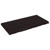 vidaXL Bordplate m&oslash;rkebrun 120x60x(2-6) cm behandlet heltre eik