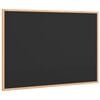 vidaXL Tavle med ramme i heltre furu svart 80x55 cm