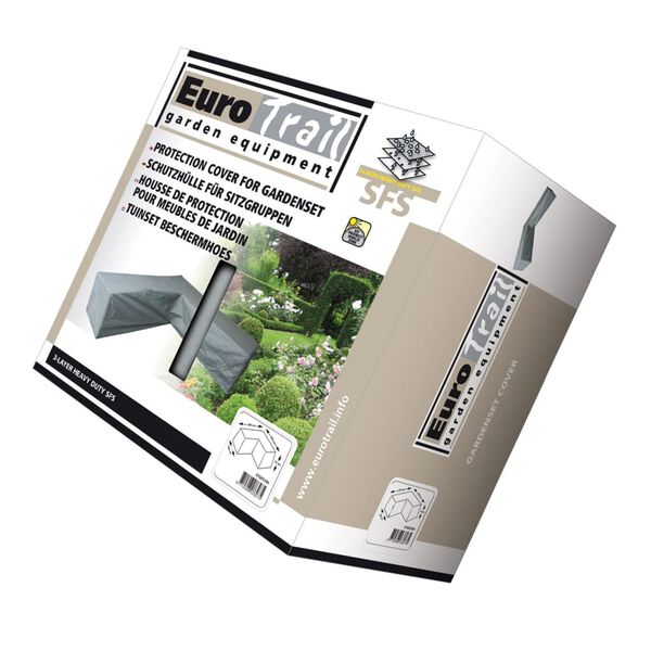 Eurotrail Trekk til hagesofa L-form 255x255x100/70 cm gr&aring;