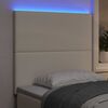 vidaXL LED Hodegavl med LED -stripelys Veggmontert Krem 90 cm stoff