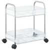 vidaXL Oppbevaringsvogn 2-lags gjennomsiktig 37x28x43,5 cm akryl