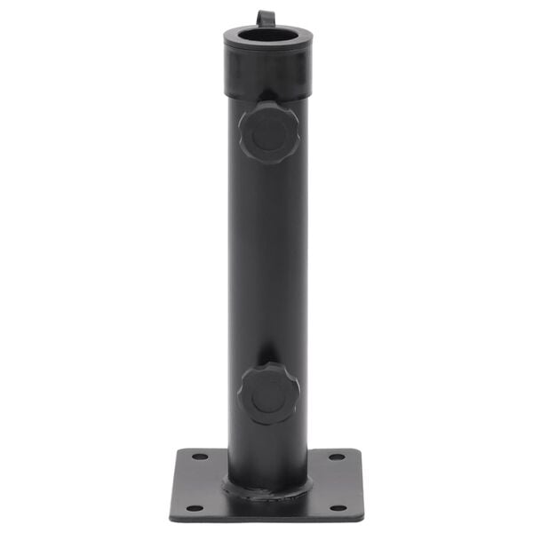vidaXL Parasollfot for &Oslash;38/48 mm stang matt svart st&aring;l