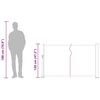 vidaXL Uttrekkbar sidemarkise 120x500 cm kremhvit