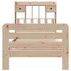 vidaXL Seng med bokhylle uten madrass 75x190 cm heltre furu