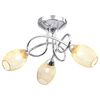 vidaXL Taklampe med forgylte lampeskjermer for 3 G9-lysp&aelig;rer