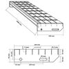 vidaXL Gittertrinn 100x24x7 cm galvanisert st&aring;l